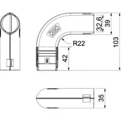 OBO Bettermann Quick-Pipe-Bogen 3000 BMS M32 LGR