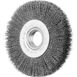 PFERD TOOLS Rundbürste breit ungezopft RBU Ø125x20xvariable Bohrung Stahl-Draht-Ø0,30 Schleifbock