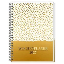 Trötsch Verlag Buchkalender TRÖTSCH - Wochenplaner A5 mit Wire-O Gold 2027