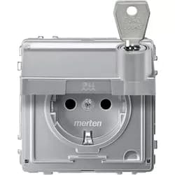 Merten SCHUKO-Steckdose alu MEG2317-7260