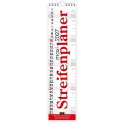 Trötsch Verlag Wandkalender TRÖTSCH - Streifenkalender Maxi Rot 2027