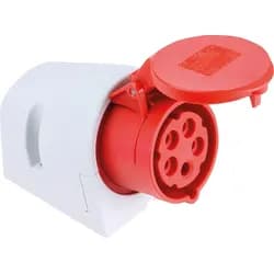 Feste Steckdose IP44 32A 5P 400V PCE 125-6 - Weiß
