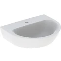 Geberit Renova Waschtisch, 55x45cm m. Hl. mittig, o. Ül., weiß