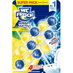 WC Frisch WC Reiniger Kraft-Aktiv Lemon W3C1 , 1 Packung = 3 Stück à 50 g