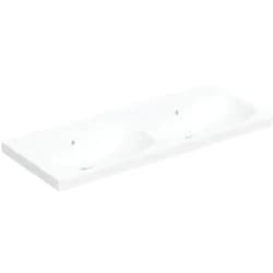 Wandwaschtisch „Acanto“, rechteckig 120 × 48,2 cm in weiß alpin