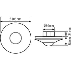 ESYLUX Decken-Präsenzmelder PD-C 360i/8 BK