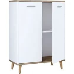 VCM Sideboard "Landos" Weiß/Honig-Eiche
