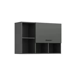 Ebuy24 Free Badschrank Wandhängend 1 Klappentür, 4 Regale Anthrazit.