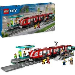 LEGO® Straßenbahn mit Haltestelle