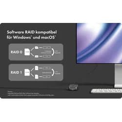 2-Bay M.2 NVMe RAID Dock 40 Gbps 8K Video