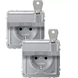 Merten SCHUKO-Steckdose alu MEG2318-7260