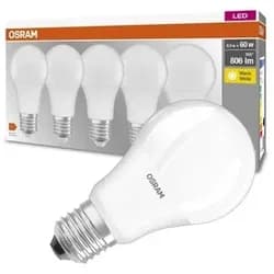 Osram LED-Leuchtmittel LED-Lampe Classic, E27, 5 St., Warmweiß weiß