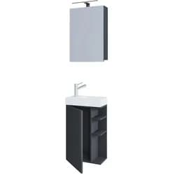 Badezimmer Lumia 3-tlg. Weiß/Anthrazit