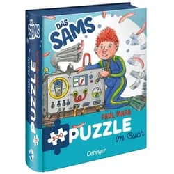 Oetinger Lernspielzeug Das Sams. Puzzle im Buch. 300 Teile, Format 48 x 24 cm
