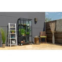 Vitavia Balkon- und Anlehn-Gewächshaus "Stad",schwarz,