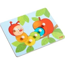 Haba Steckpuzzle 6 Teile Kinder Greifpuzzle Raupe Mina 1303189001, Puzzleteile