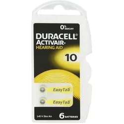 Batterie für Hörgeräte Duracell 10