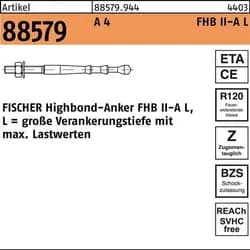 Highbond-Anker FHB II A-L Edelstahl R M10x95/20 R