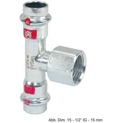 VIEGA T-Stück IG Prestabo Stahl verzinkt 54x1/2"x54mm