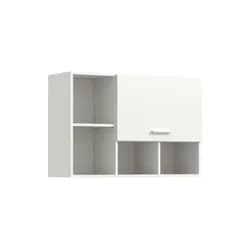Ebuy24 Free Badschrank Wandhängend 1 Klappentür, 4 Regale weiß.