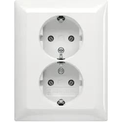 BJ balance SI Schuko-Doppelsteckdose alpinweiß