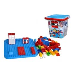 Simba 104114518 - Blox, 250 bunte Bausteine im Eimer, Steine, Fenst... Konstruktions-Spielset