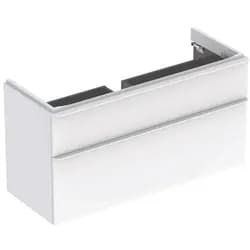 Geberit Smyle US für WT, eckig, m. 2 Schubl. 118,4x61,7x47cm, weiß