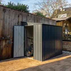 Globel Metallgerätehaus Anlehngerätehaus Wand-Zierde Lean To 58, Schwarz