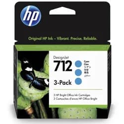 712 / 3ED77A 3-Pack Cyan Ink