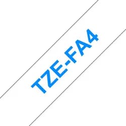 Tape TZeFA4B 18mm Blue on White background