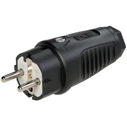 Schutzkontaktstecker Gummi(schwarz)