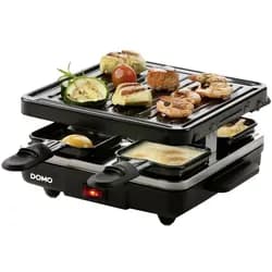 Domo Raclette DOMO Just us DO9147G Raclette Grillfunktion, Antihaftbeschichtung, Kon schwarz