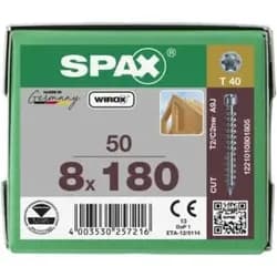 Spax S Zylinderkopf 8 x 180 T-STAR PLUS T40 VG CUT