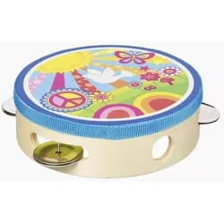 goki Spielzeug-Musikinstrument goki Tamburin mit Schellen Sonnenschein