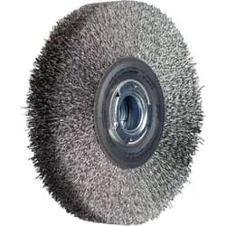 PFERD TOOLS POS Rundbürste breit ungezopft RBU Ø200x38xvariable Bohrung Stahl-Draht-Ø0,30 Schleifbock