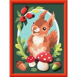 Ravensburger Spiel CreArt, Malen nach Zahlen mit Gips gießen - Liebes Eichhörnchen