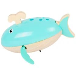 Small Foot Badespielzeug Wasserspielzeug Aufzieh-Wal (1-tlg), gute Badespielzeug-Alternative blau