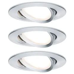 Paulmann LED Einbauleuchte Nova Plus Basisset schwenkbar - Silber