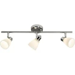 Brilliant Kensington Spotrohr 3flg chrom/weiß