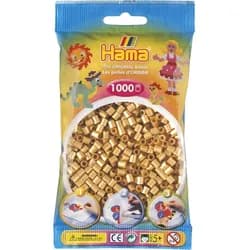 Hama Perlen Bastelperlen ignore, 1000 Stück goldfarben