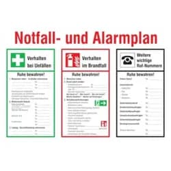 SafetyMarking Notfall- und Alarmplan B600xH400 mm Kunststoff