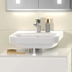 VB HWB Architectura 450x380mm re-eckig 1HL. m. ÜL. Weiß Alpin