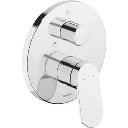 Duravit Fertigmontageset Wave UP-Wannen-Einhebelmischer, Umstellventil, chrom