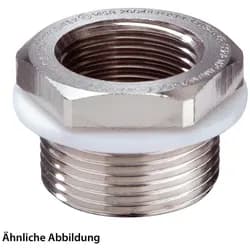 WISKA Schlauchverschraubung Titel:ATEX-Reduzierung M/M von M25x1,5 auf M20x1,5 Sechskant Messing rot|silberfarben