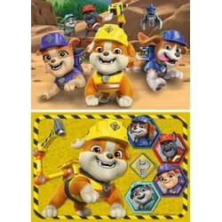 Ravensburger Puzzle Kinderpuzzle 2x12 Teile - Paw Patrol - Bulldoge Rubble und sein Team, 12 Puzzleteile