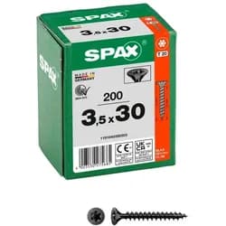 Spax Senkkopf T-STAR+ 3,5 x 30 Schwarz verzinkt HP