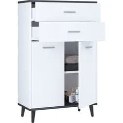 Highboard Lindas Weiß/Anthrazit
