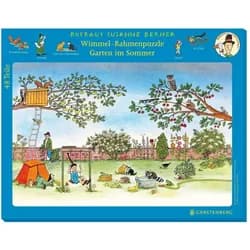 Gerstenberg Verlag Puzzle Wimmel-Rahmenpuzzle Zu Hause in Wimmlingen Motiv Garten, Puzzleteile