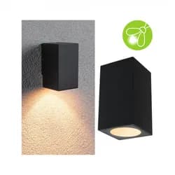 Paulmann LED Wandleuchte Flame insektenfreundlich - Grau/Schwarz