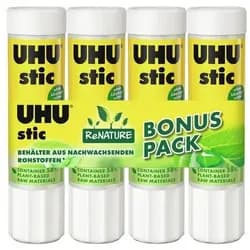 UHU Klebestift ReNATURE 21 g Transparent 48200 4 Stück